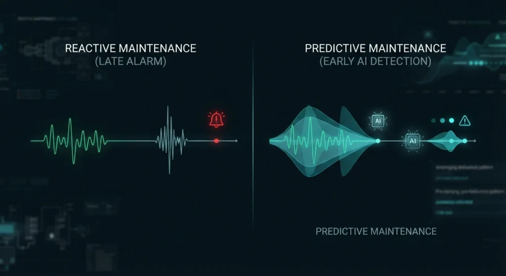 Comparison between threshold monitoring and early condition monitoring