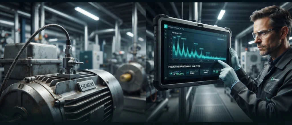 Industrial vibration analysis detecting early machine faults